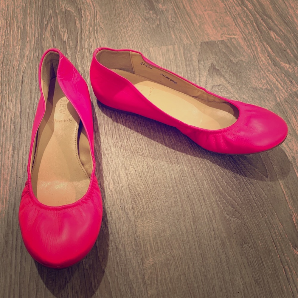 J. Crew Neon Pink Ballet Flats